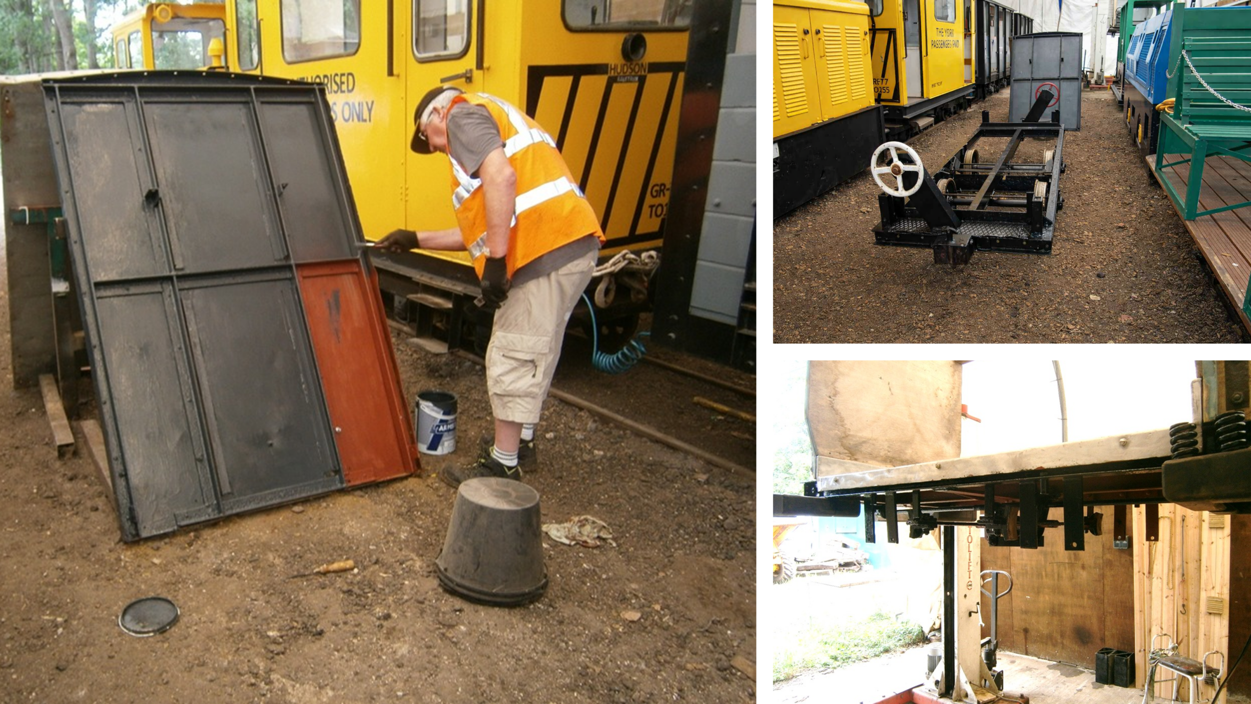 Core team advanced wagon restoration projects, track checks, Tinkabell refueling and stores preparation.