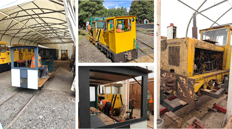 Hunslet 15 goes for a ride then up in the air and the workshop mop is finally fixed.
